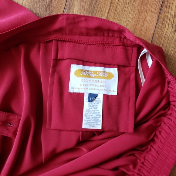 Tilley Travel Skirt, quick-dry, lightweight, red, size large, midi length - Picture 4 of 5
